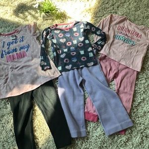 Super cute nap time sleepwear pjs preppy little girl toddler matching bu…